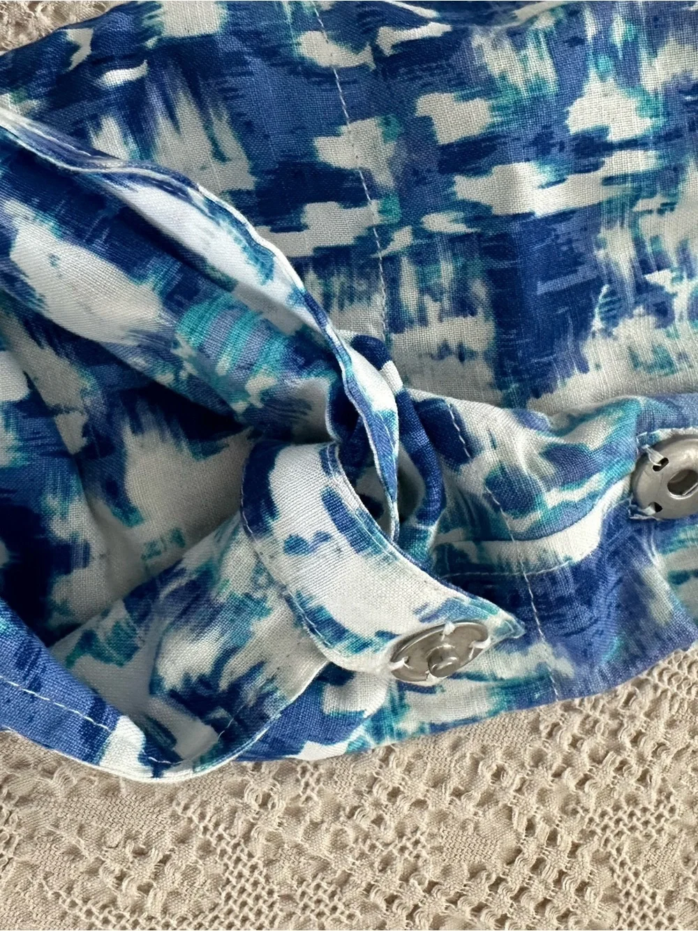 Ruby Rd. Blue & White Zip-Front Top - Picture 12 of 12